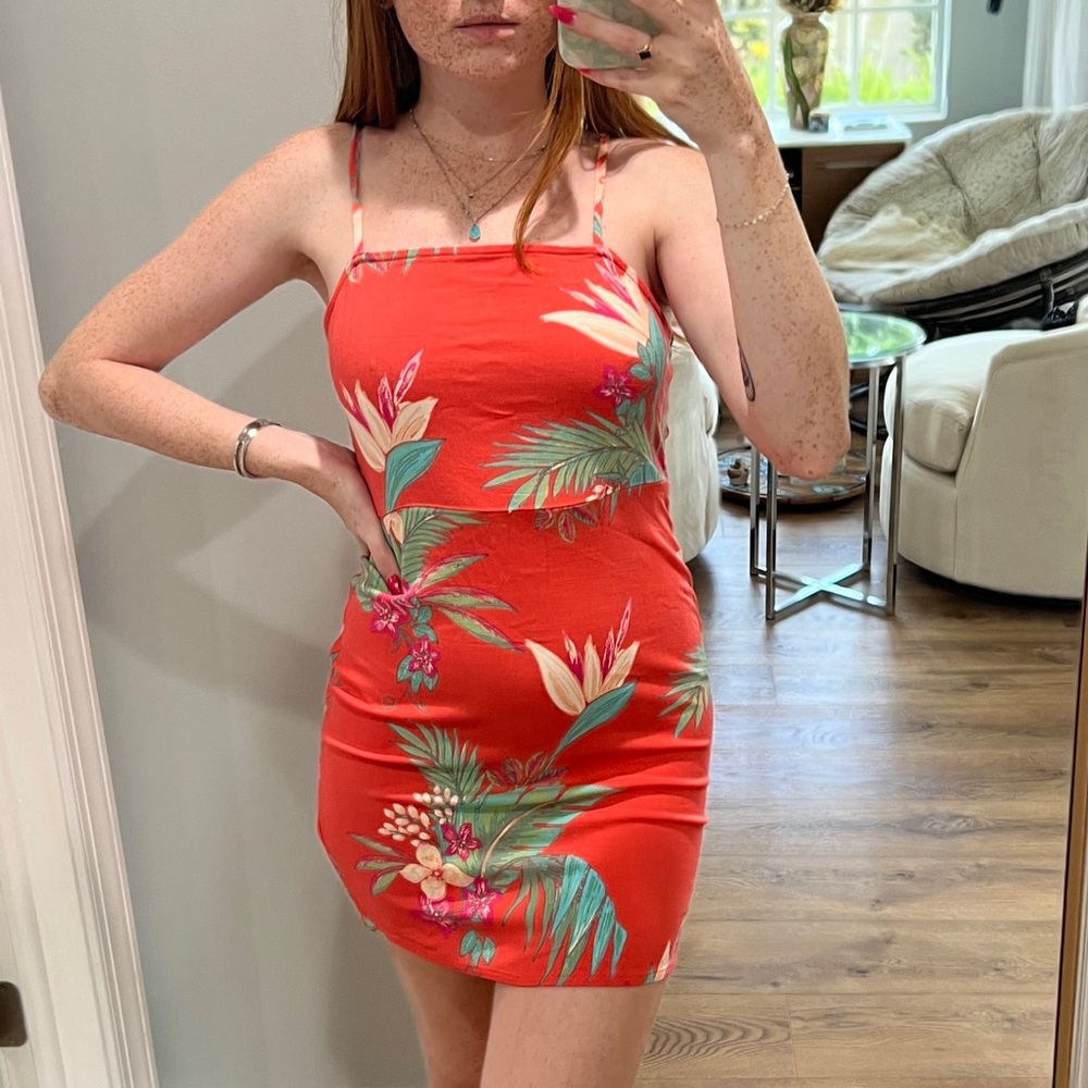Tropical mini dress